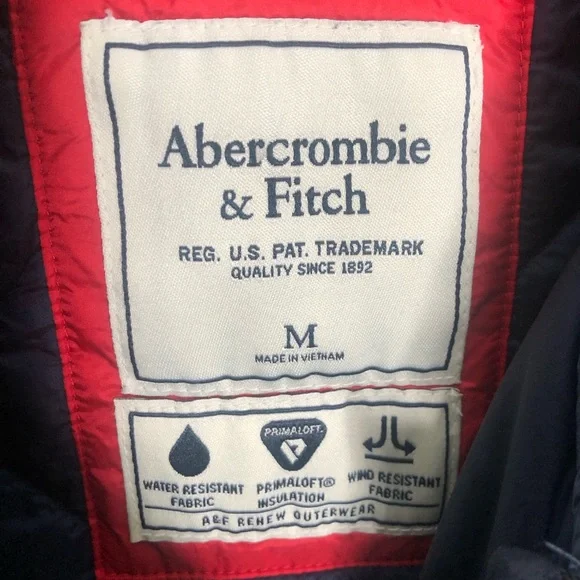 Abercrombie & Fitch Quilted Puffer Jacket —Medium— Blue - Picture 5 of 6